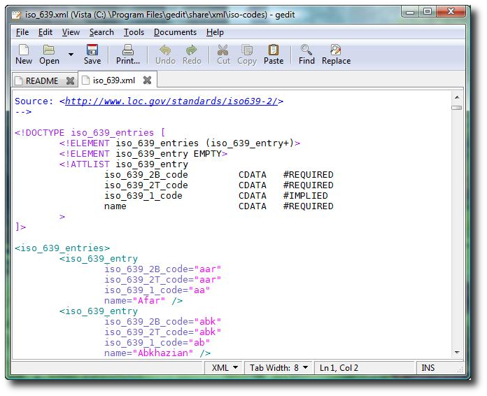 screenshot-gedit-vista